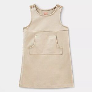 Cat & Jack Toddler Girls Adaptive School Uniform Sleeveless Dress - Khaki 3t